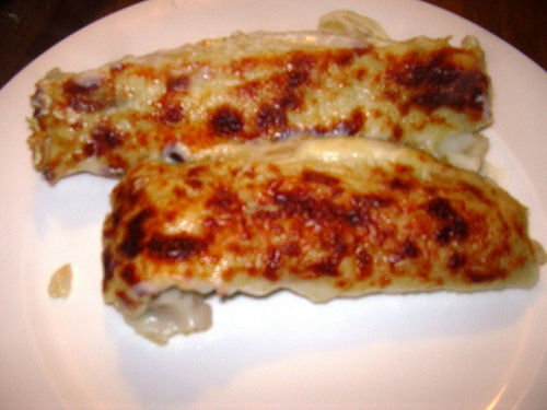 Crepes ceci zucca e porri
