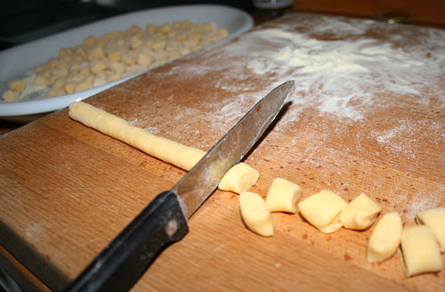 Tagliere con gnocchi