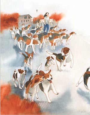 Illustrazione di Chiara Pasqualotto dal libro Valentina libera tutti